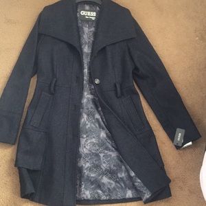Guess navy blue coat